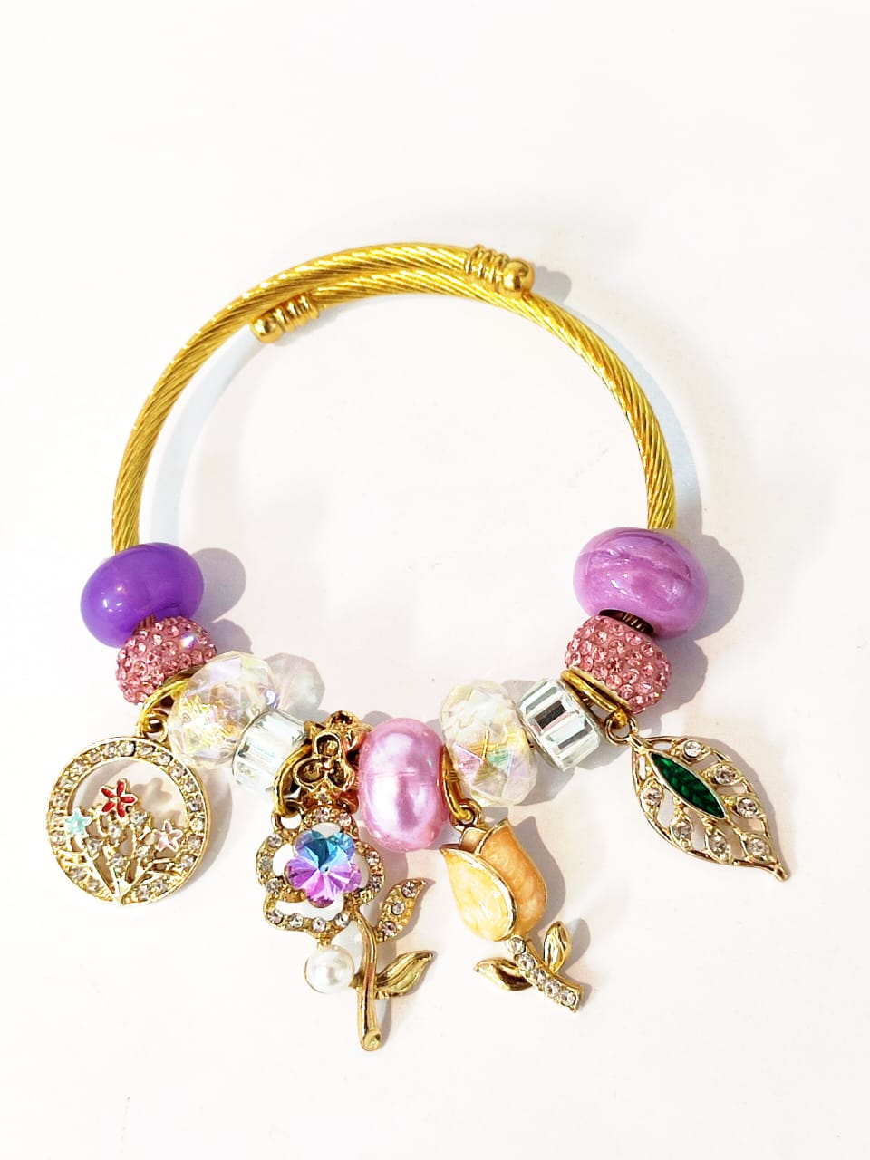 BRAZALETE CON CHARMS ACERO INOX