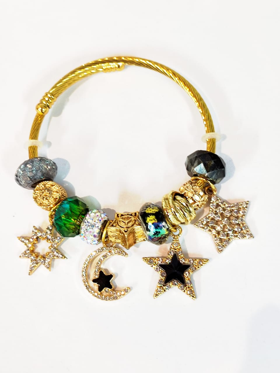 BRAZALETE CON CHARMS ACERO INOX