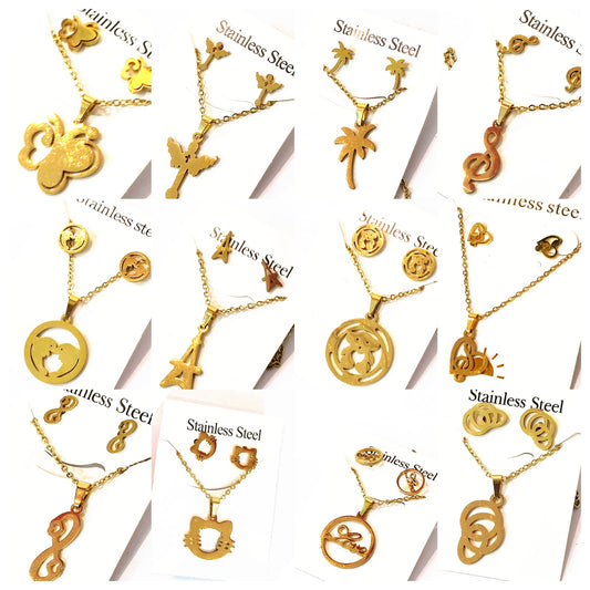 Lote De Juego De Collar Con Arete 25 Piezas Mayoreo