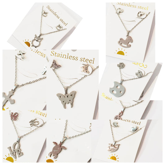 Lote De Juego De Collar Con Arete 25 Piezas Mayoreo