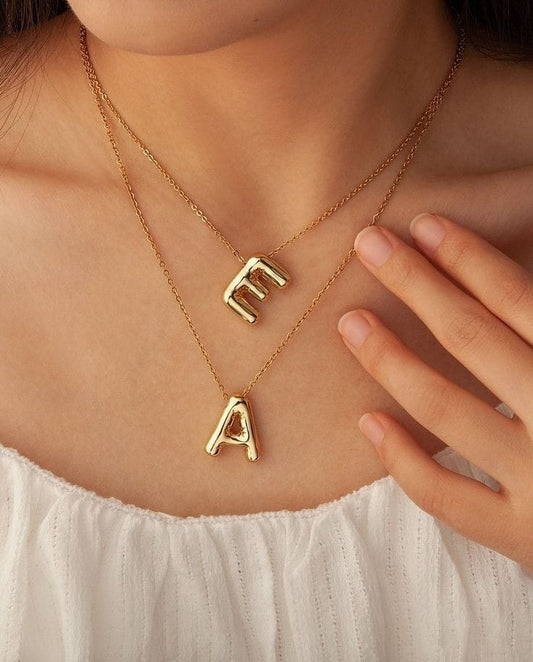 COLLARES DE INICIALES TIPO GLOBO