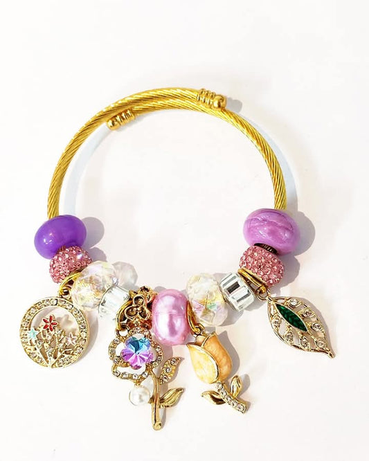 BRAZALETE CON CHARMS ACERO INOX