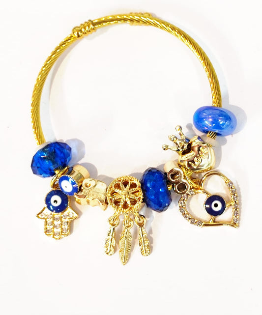 BRAZALETE CON CHARMS ACERO INOX