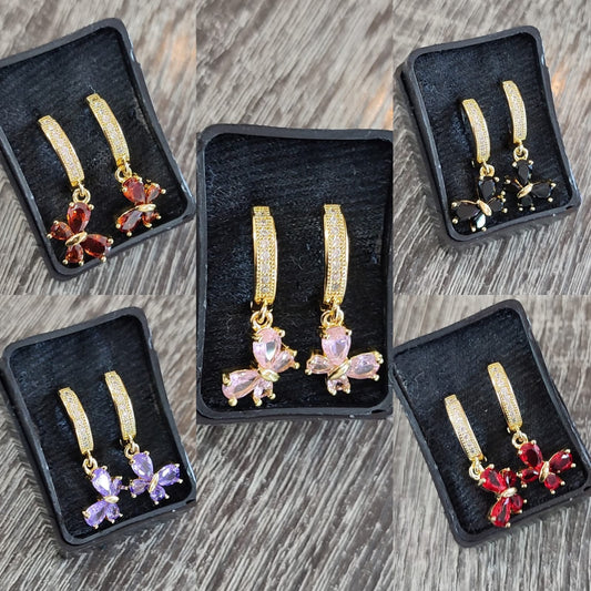 ARETE DE MARIPOSA COLGANTES