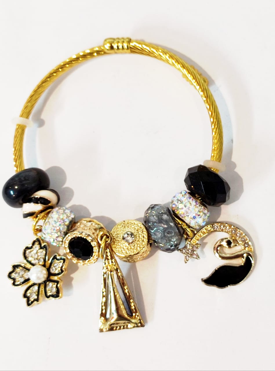 BRAZALETE CON CHARMS ACERO INOX