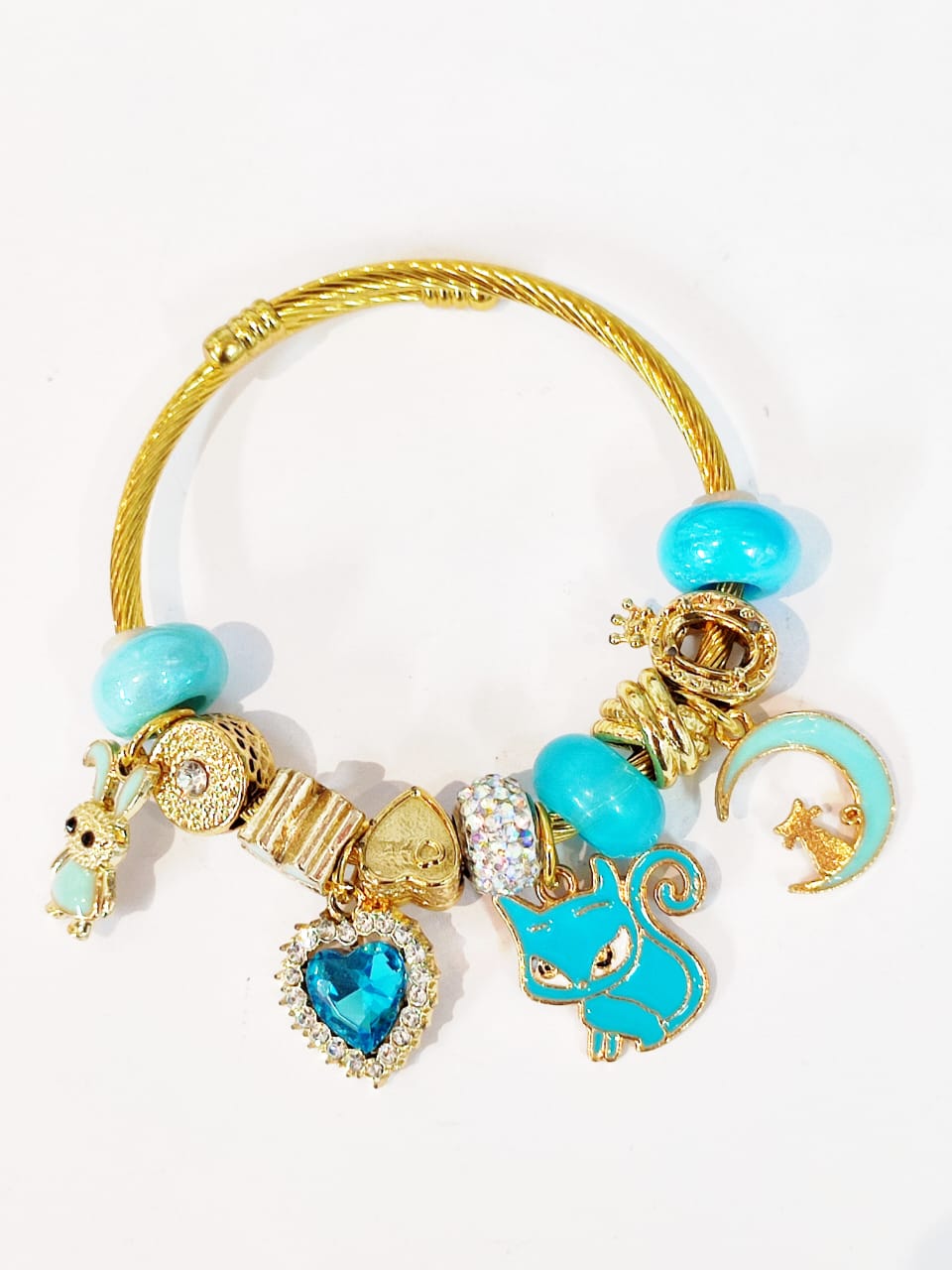 BRAZALETE CON CHARMS ACERO INOX