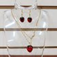 COLLAR DE FRESAS CON BRILLOS