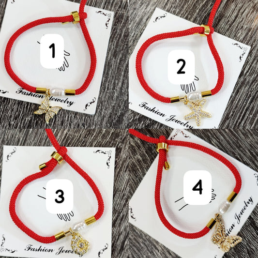 PULSERA DE HILO ROJO MAR