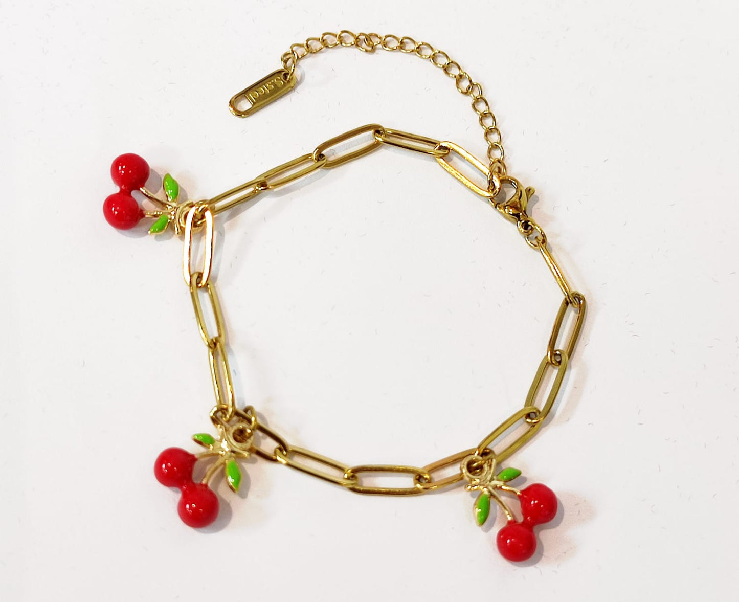 PULSERA DE CEREZAS COLGANTES